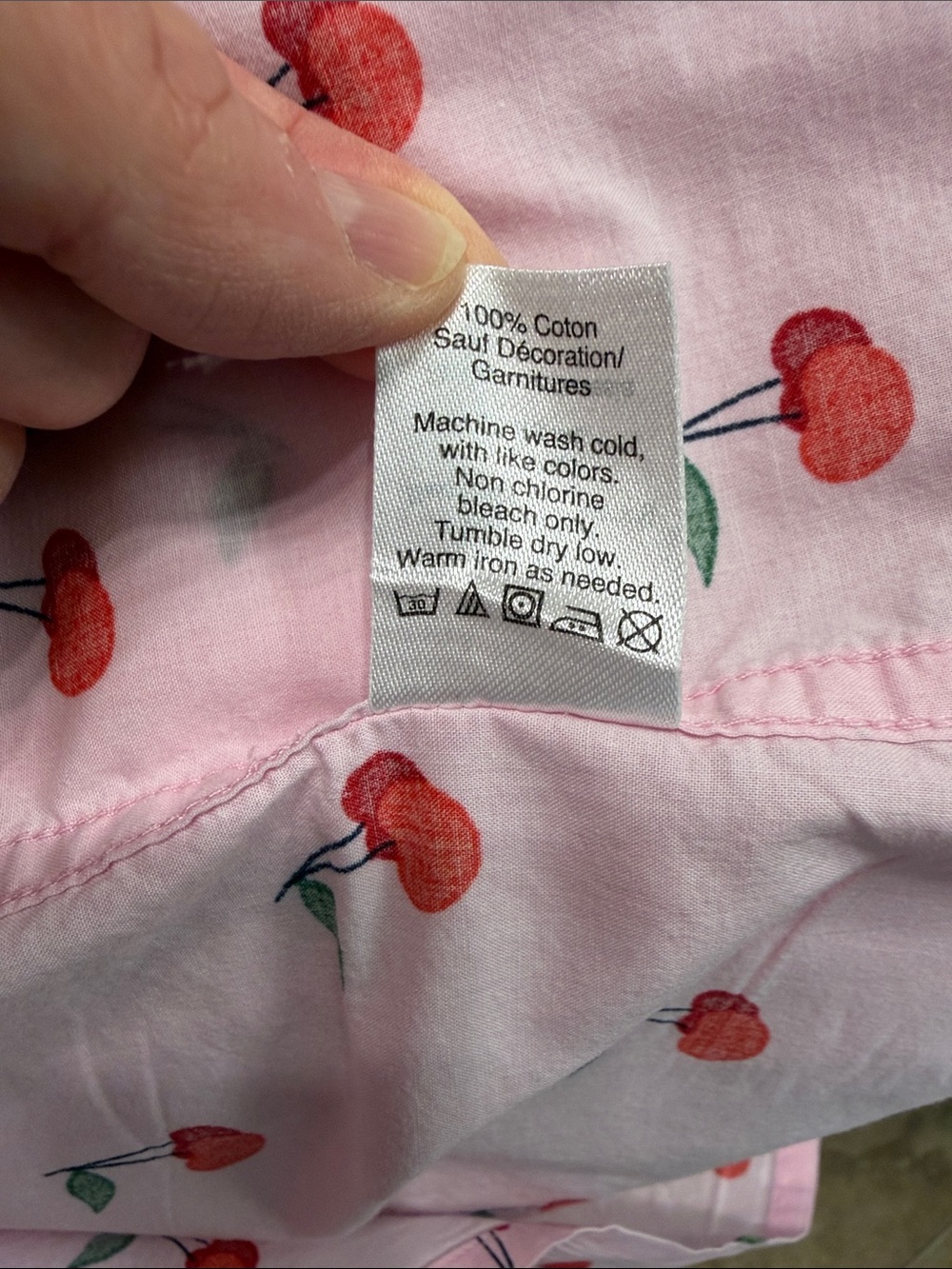 J. Crew Pink Cherry Print Short Pajama Set - Picture 9 of 9